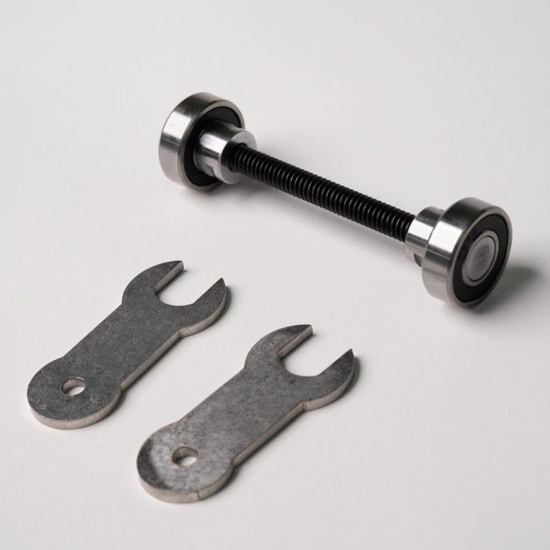 MOBM Small Wheel Arbor – 3.15" Shaft with Wrenches – Fits Rubber Small Wheels & Compatible Holders - Image 1